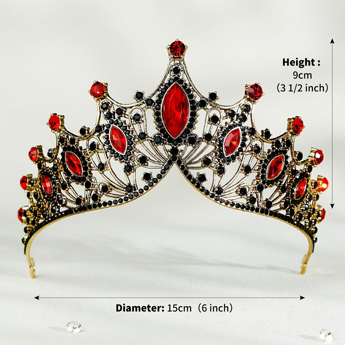 Baroque Style Crown Tiara Bridal Headwear