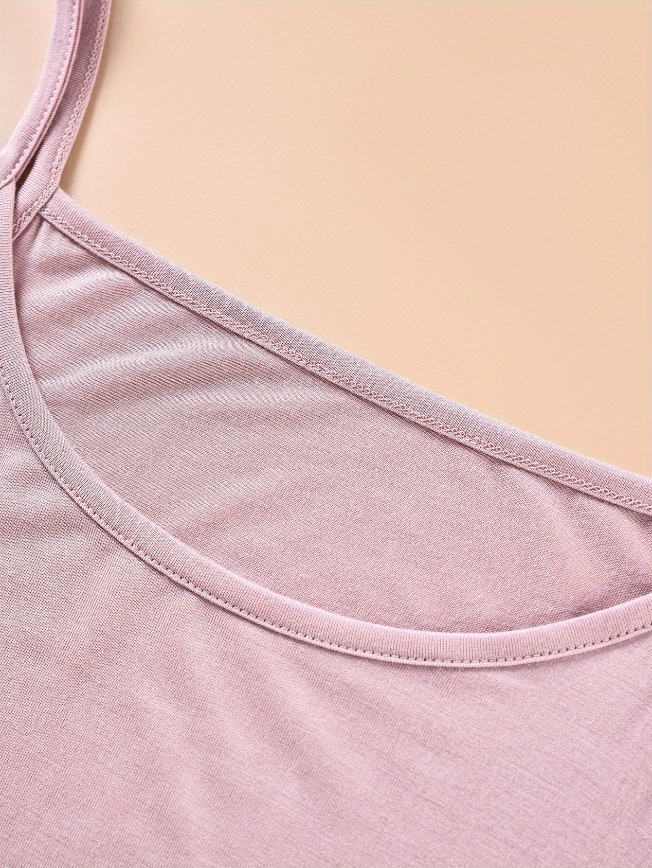 Solid Cami Top Crew Neck Sleeveless Lingerie