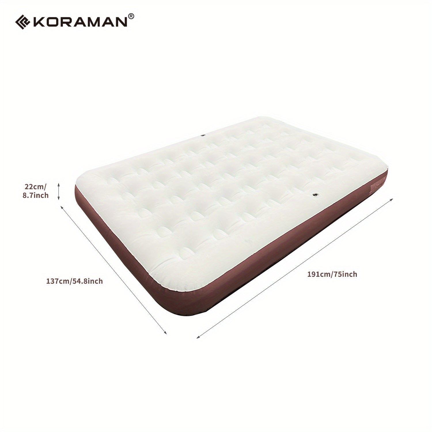 KORAMAN Portable Camping Airbed Comfortable Bed for Home Camping & Travel