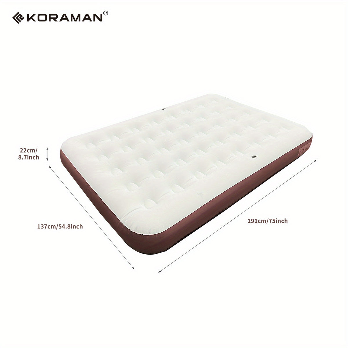 KORAMAN Portable Camping Airbed Comfortable Bed for Home Camping & Travel