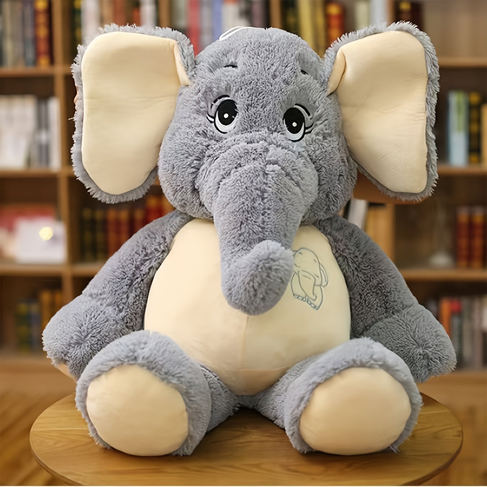 Large Gray Elephant Plush Stuffed Animal Toy Soft Durable Perfect Gift