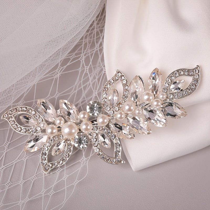 Crystal Rhinestone Bridal Barrettes Hair Clips for Bride