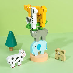 Wooden Animal Sorting Board for Toddlers with 6 Animals