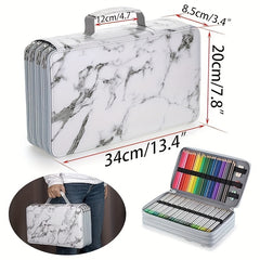 PU Pencil Case Large Capacity Pen Holder Office Storage Bag No Pencil