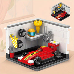 Racer Room Building Blocks DIY Mini Indoor Model Assembled Building Block Toys