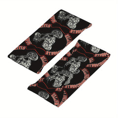 Unisex Motorcycle Skull Headband Red
