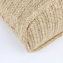 Vintage Straw Woven Hobo Bag Bohemian Tote Beach Shoulder Handbag