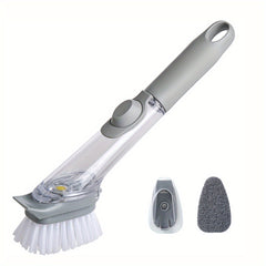 Dish Brush & Sponge Set with Soap Dispenser Handle | Kitchen Scrub Brushes