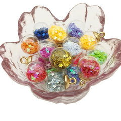 20pcs Glass Ball Artificial Jewelry Mixed Star Sequins 2 1 1 Pendant