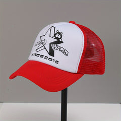 Star Bear Print Baseball Cap Mesh Trucker Hat Lightweight Unisex