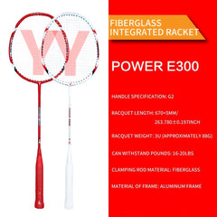 Versatile Carbon Badminton Racket with Overgrips