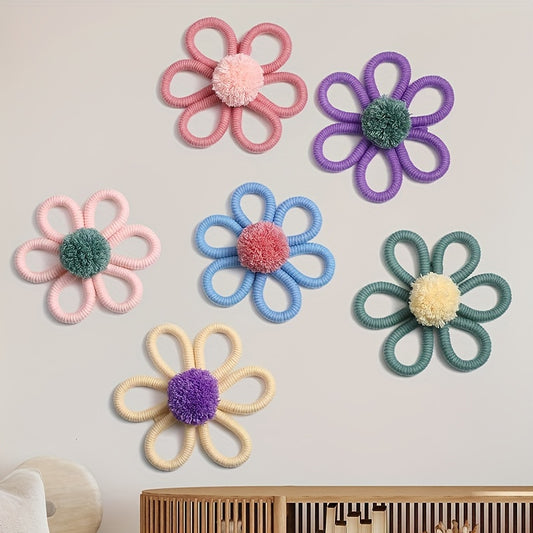 Boho Daisy Wall Hanging Macrame Decor for Nursery Bedroom
