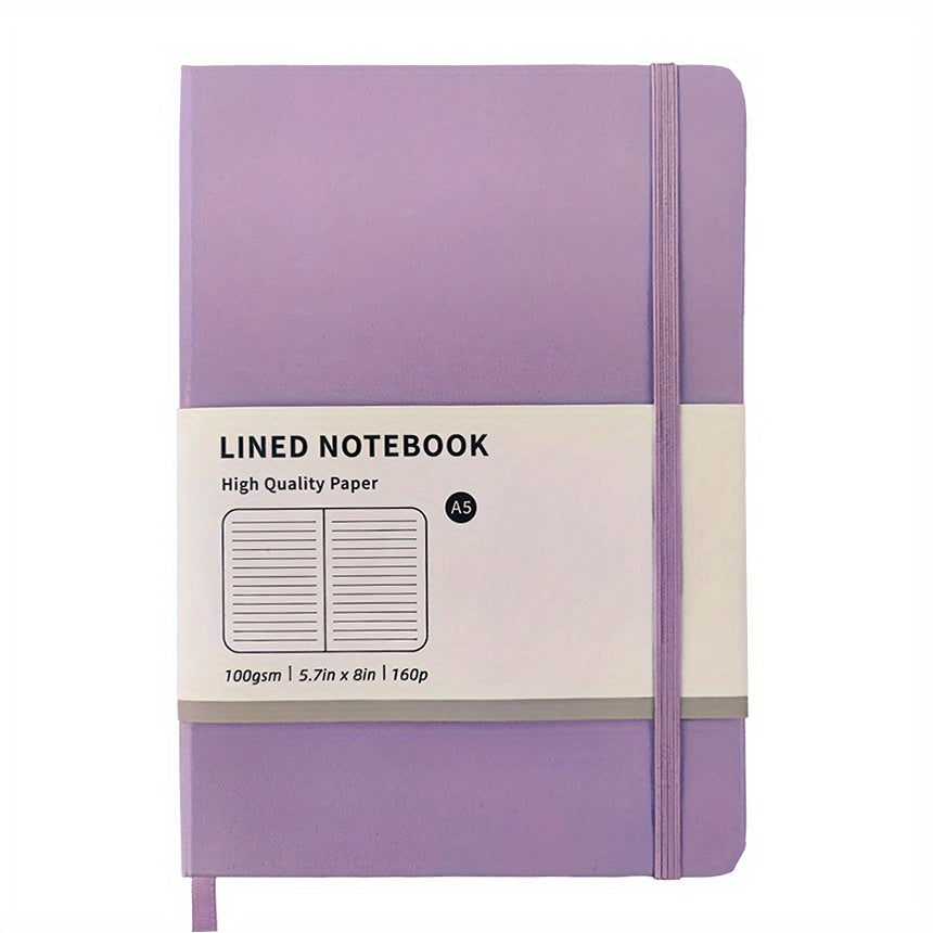 A5 Hardcover Notebook Macaron Color Horizontal Line Inner Page
