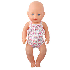 18'' Rainbow Doll Suspender Swimsuit for Baby Born&Our Generation