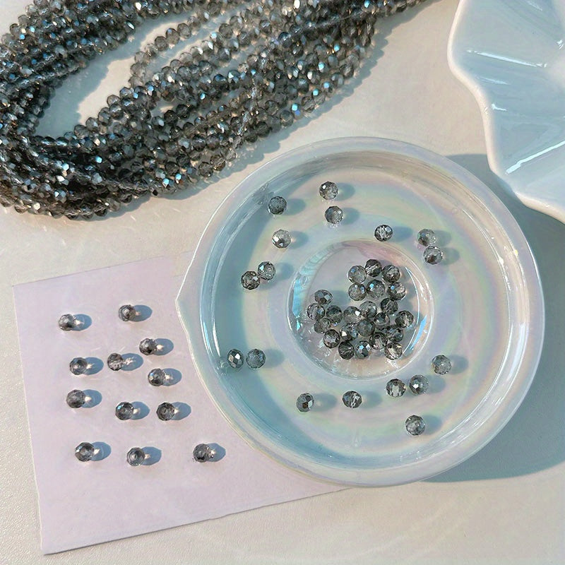 3mm 8mm Grey Crystal Beads for DIY Jewelry