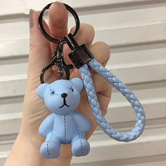 Cute Resin Bear Keychain for Couples Car Bag Pendant Gift
