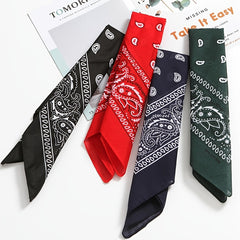 Unisex Vintage Bandana Headband Double Sided Hair Scarf Paisley Hair Accessories