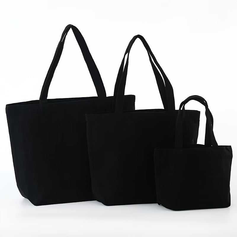 Canvas Shoulder Bag Unisex Tote Reusable Grocery Large Capacity Shopping