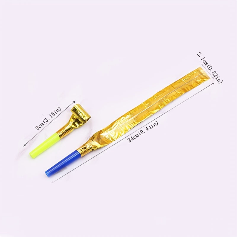 10pcs Dragon Whistle Blowing Roll Party Birthday Football Toys