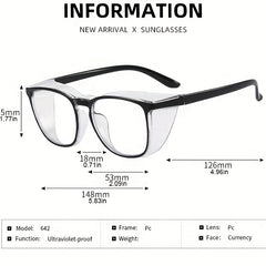 Anti Fog Safety Clear Lens Glasses For Men Women Casual Jelly Frame