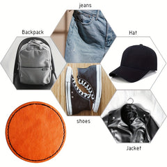 Leatherette Rectangular Patch for Hat T-Shirts DIY - Men