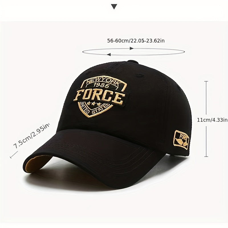 1pc Mens Baseball Cap Adjustable Size Embroidery Golf Sun Dad Hat
