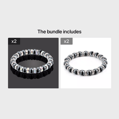 Magnetic Therapy Bracelet Hematite Stretch with Weight Loss Effect