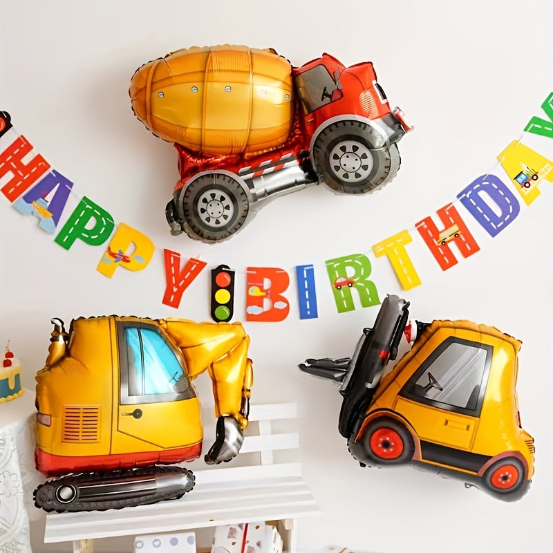 Construction Balloons Excavator Dump Truck Mixer Truck