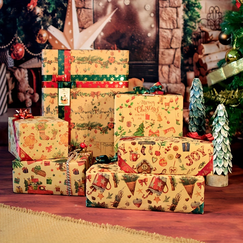 6pcs Cartoon Birthday Gift Wrapping Paper Roll