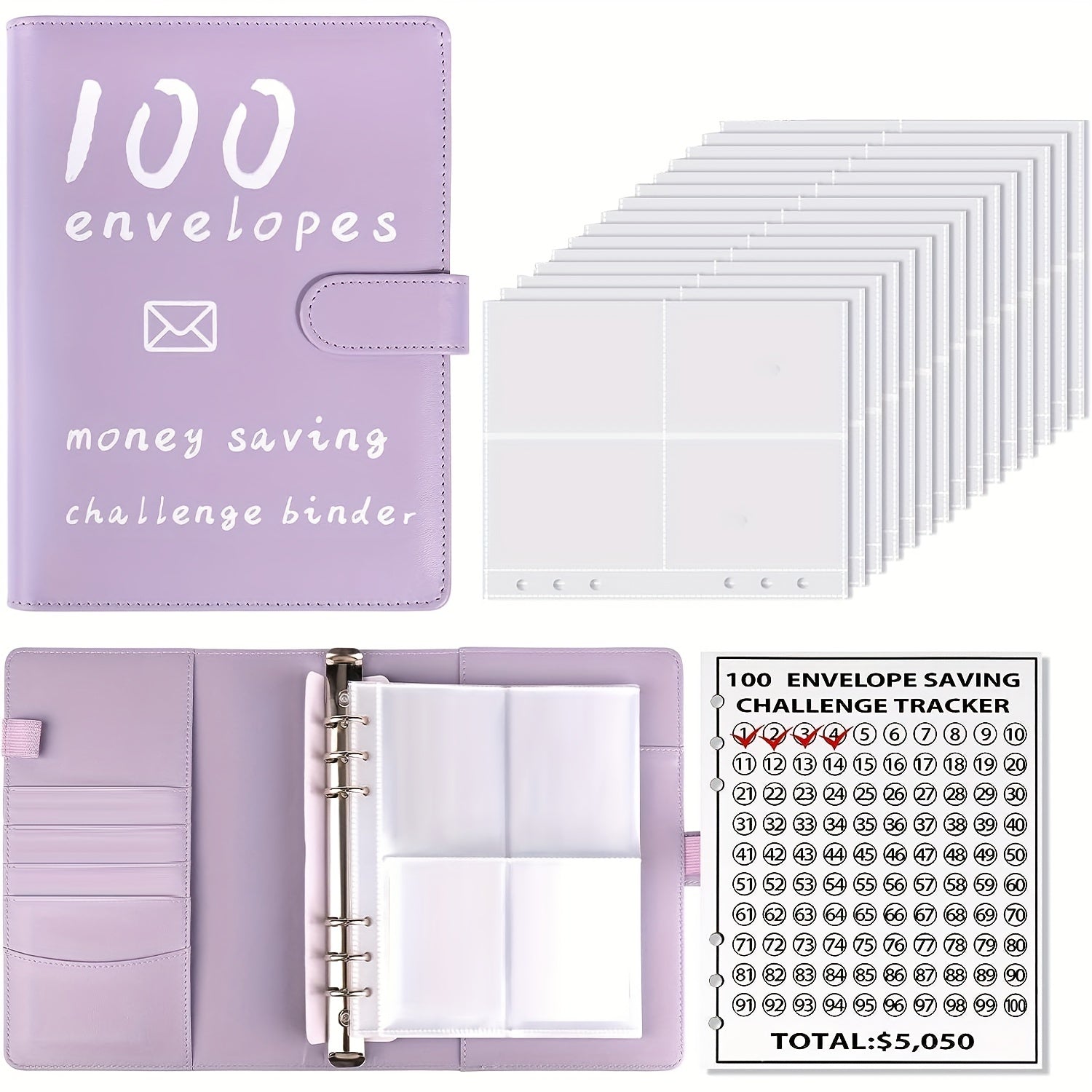 Envelope Challenge Binder Budget Book Easy To Save