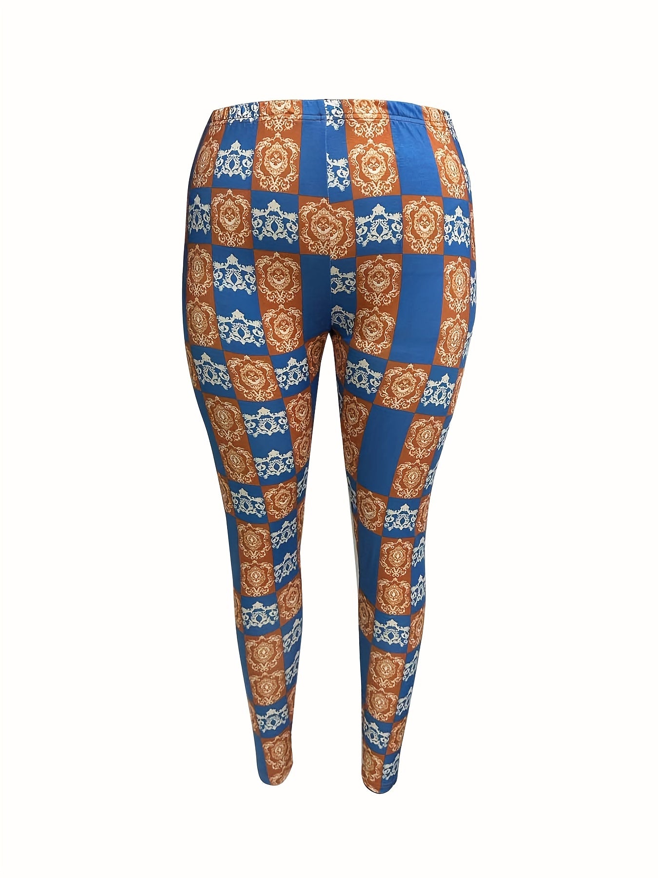  Boho Colorblock Floral Print Top & Leggings 2 Piece Set