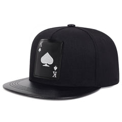Men's Hip Hop Playing Card PU Leather Baseball Cap
