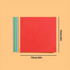 100pcs Origami Kit 6x6 - Double Sided 10 Colors - Craft Projects