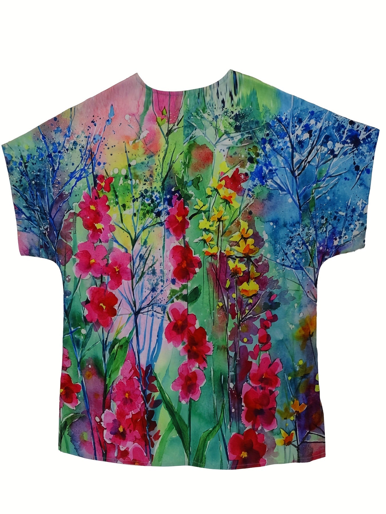  Floral Print Short Sleeve Tee