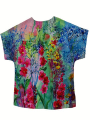  Floral Print Short Sleeve Tee