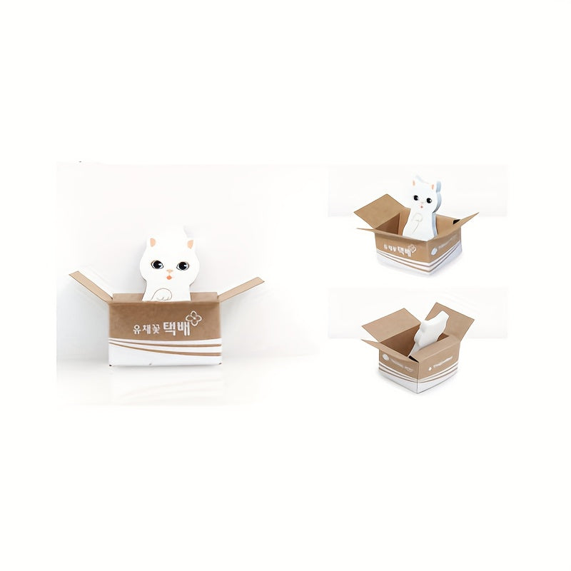 1PC Cartoon Cat Cardboard Box Compact Note Book - 30 Sheets
