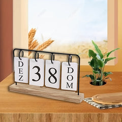 Nordic Desktop Decoration Wooden Calendar Crafts