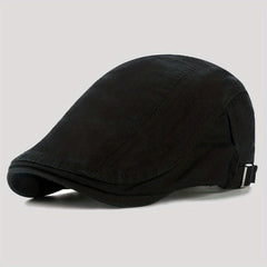Solid Men's Casual Beret Vintage Visor Cap For Men