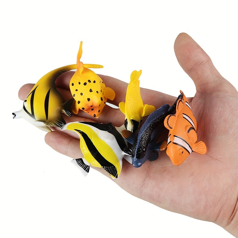 18pcs Mini Tropical Fish Set Ocean World Models for Kids