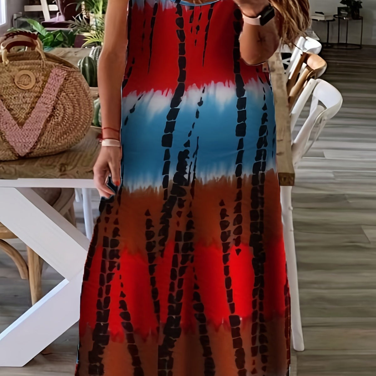  Tie Dye Tank Maxi Dress