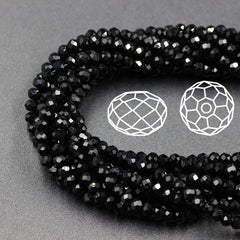 3x4mm 120pcs Flat Crystal Beads Jewelry Glass Loose Beads Tassel Accessories
