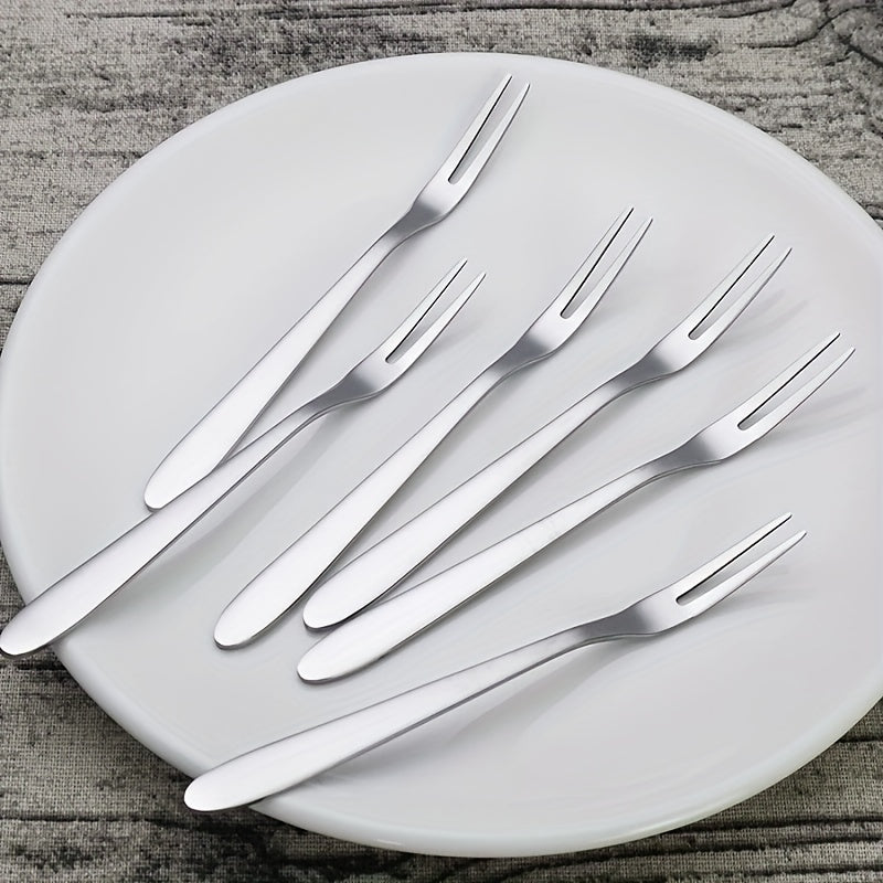 Stainless Steel Fruit Picks Salad Forks Reusable Multifunctional Forks