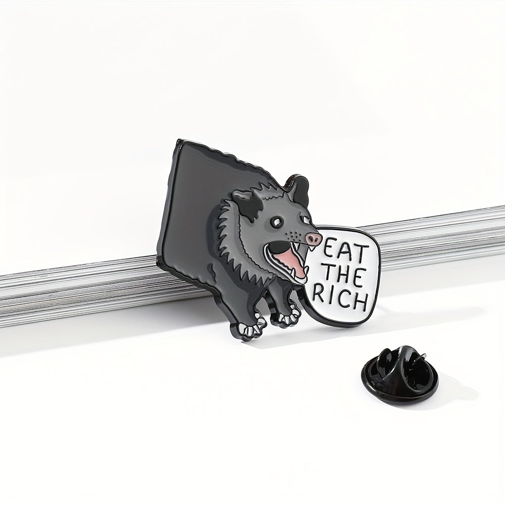 Wild Boar Alloy Brooch Backpack Accessory