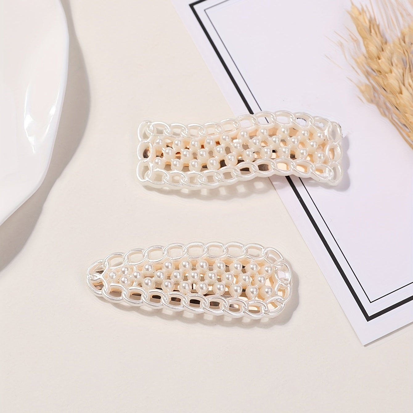 2pcs Resin Hair Clip Duck Billed Style Hair Clip For Women Girls