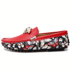Women's Butterfly Print Loafers Soft Sole Slip On Shoe