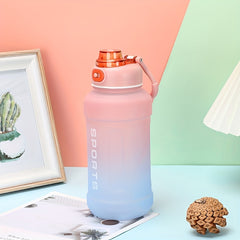 1300ml Gradient Frosted Water Bottle With Straw 44oz Leakproof Portable Cup