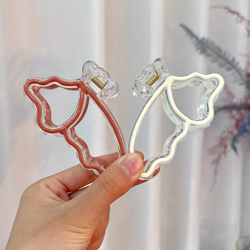 Bow Shaped Nonslip Hair Claw for Women Girls
