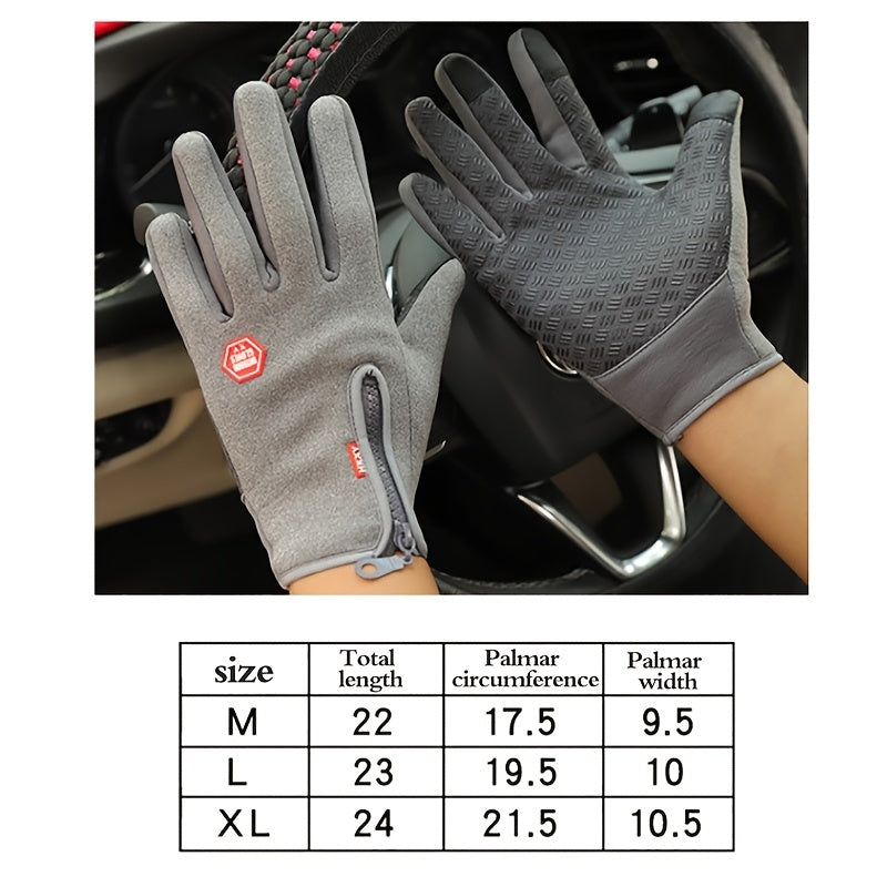Winter Touch Screen Motorcycle Gloves Windproof Anti-Slip Unisex