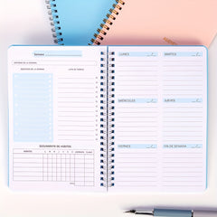 Spanish A5 Weekly Planner Notebook - School & Office Stationery