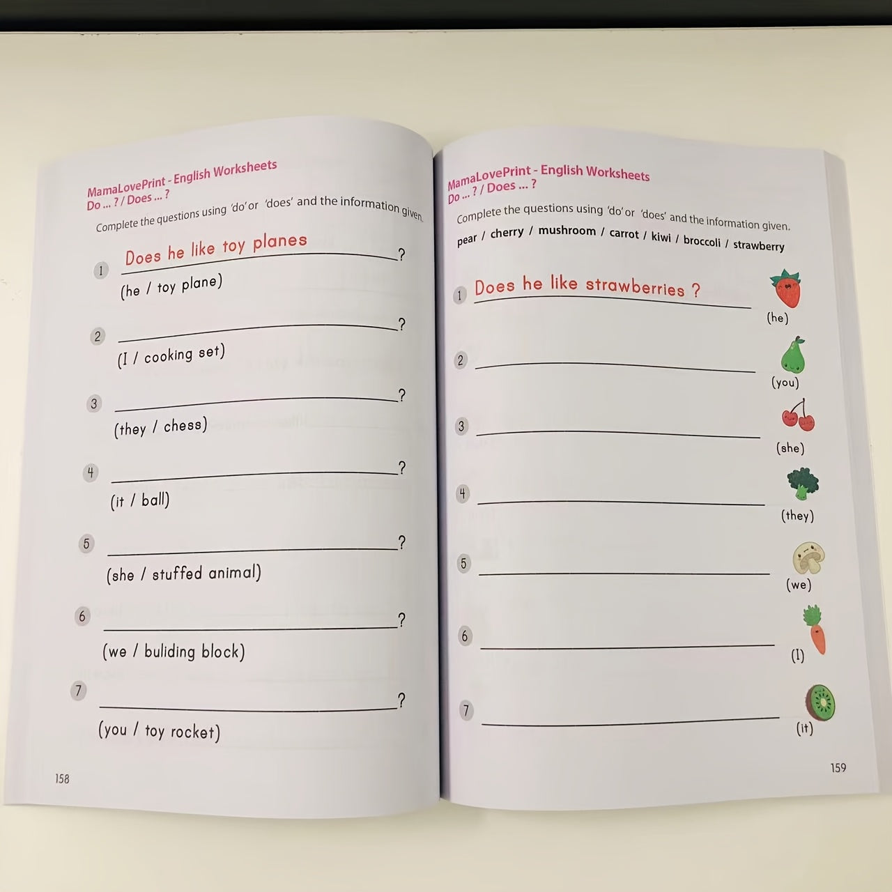 English Grammar Workbook for Pre School Kids